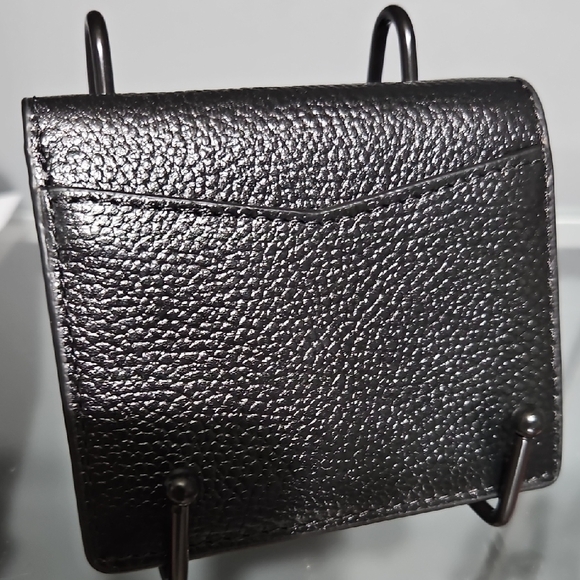 Michael Kors Black slime bifold Wallet with Gold Logo NWT - Picture 9 of 13